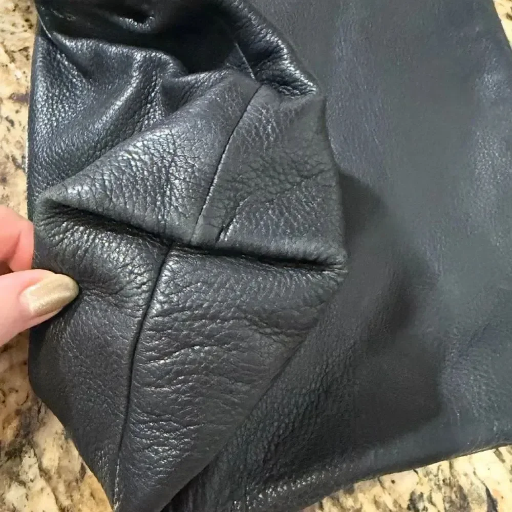 Reed Krakoff Black Leather Gold Tone Hardware Hobo Bag